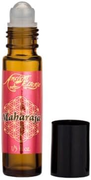 Ancient Essence Maharaja Roll On Essential Oil a Delicate Patchouli Blended with Myrrh and Amber Adorn Yourself with Confidence Self Care Luxury (1/3 FL OZ)