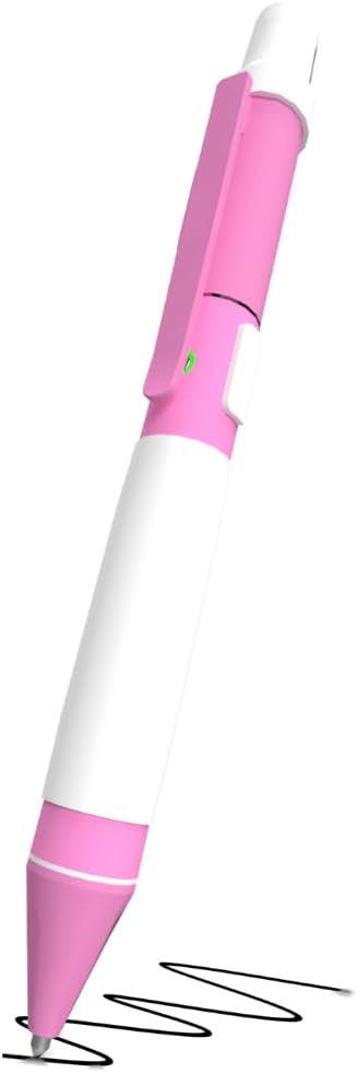 Aromatherapy Writing Pen Battery with Real Ink Tip and Hidden Diffuser Port, Soft Touch Ballpoint for Note Taking, Signature, and On-The-Go Relaxation, Rechargeable Wellness Gift for Office (Pink)