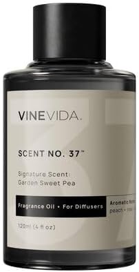 VINEVIDA [4 Fl Oz] Garden Sweet Pea Fragrance Oil for Cold Air Diffusers, Essential Oils for Diffuser Oil Refill & Air Freshener Room Spray
