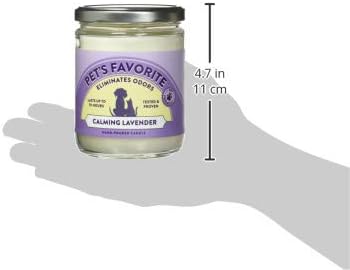 Pet's Favorite Pet Odor Candle, Clean Burning, Long Lasting Lavender Candles with a Natural Fiber Wick and 70 Hour Burn Time, Pack of 2