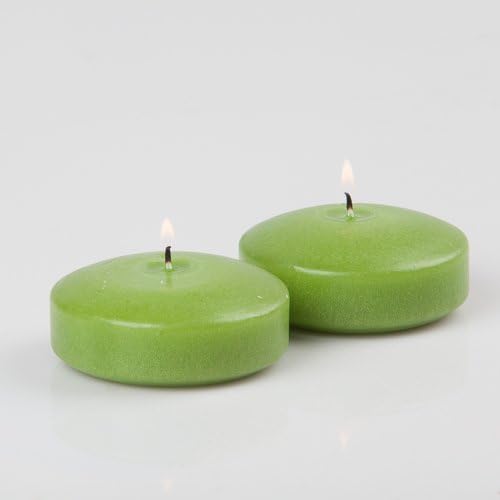 72 Green Richland Floating Candles 3"