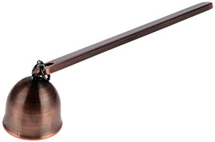 MUXSAM 1-Pack Candle Extinguisher Snuffer, Bell-Shaped Candle Candlesnuffers Stainless Steel Wick Flame Snuffer Candle Accessory Tools Gift for Candle Lovers(Red Bronze)