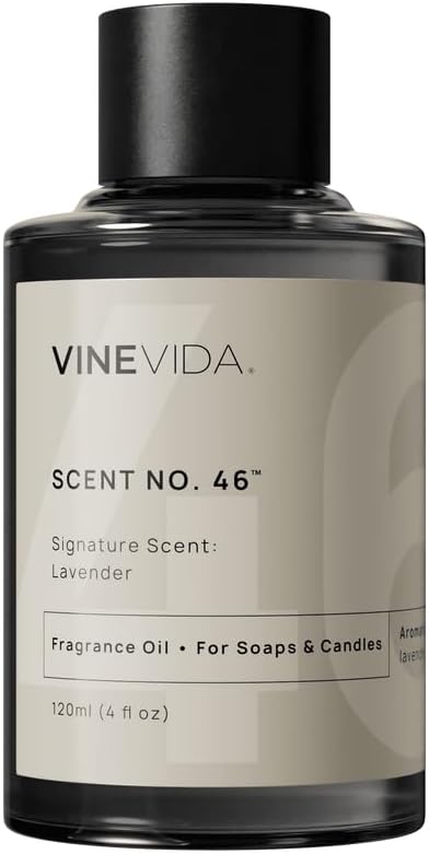 VINEVIDA [4oz] Lavender Fragrance Oil for Candle Making and Soap Making - Premium Candle Scents for Soy Candles