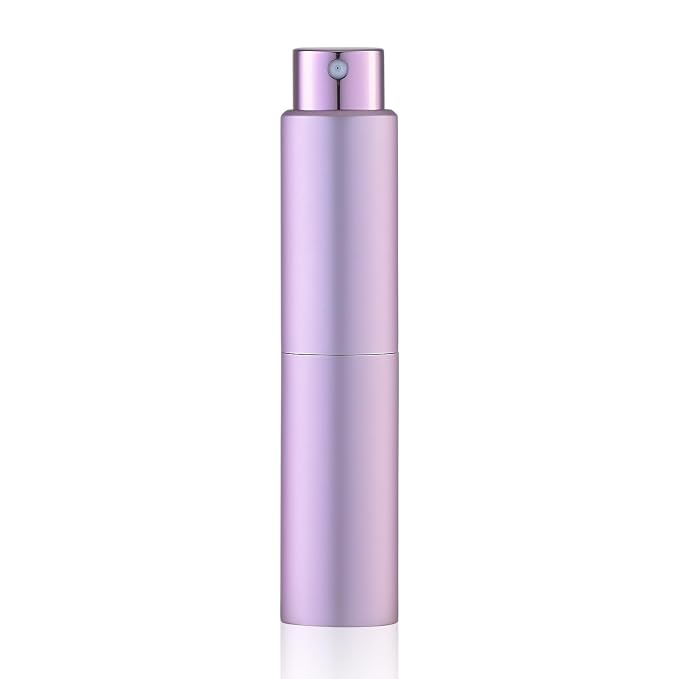 Tekson 10ml Travel Perfume Atomizer Refillable, Mini Cologne Spray Bottle Empty, Small Coffee Spray Bottle (Purple)