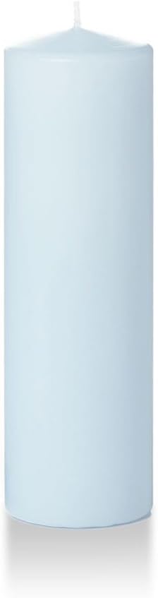 yummi 3" x 10" Ice Blue Round Pillar Candles - 3 per Pack
