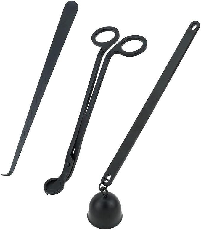Candle Gift Set with Candle Snuffer, Cutter, Wick Trimmers for Replacement Wicks