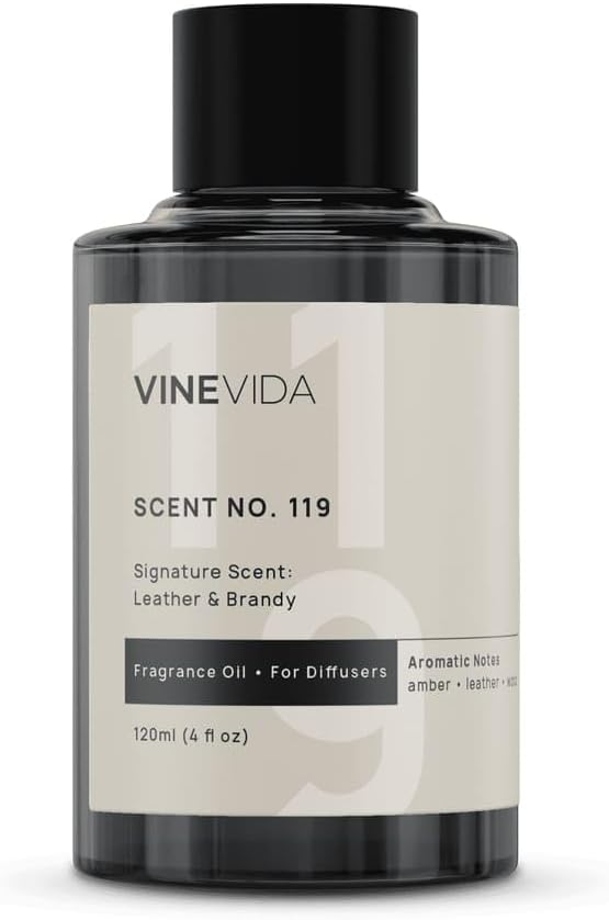 VINEVIDA [4 Oz] Inspired by: Leather & Brandy; Diffuser Oil Refill | Premium Scent Diffuser Oil for Home | Non-Toxic Fragrance