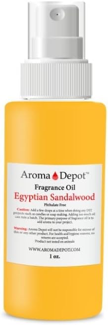 Egyptian Sandalwood 1 oz. Fragrance Oil I Perfume I Skin Oil I Scented Oil. DIY Projects Such as Candles, Bath Bombs, Body Butters, Creams & Lotions. Works for Diffusers, Burners, or Warmers.