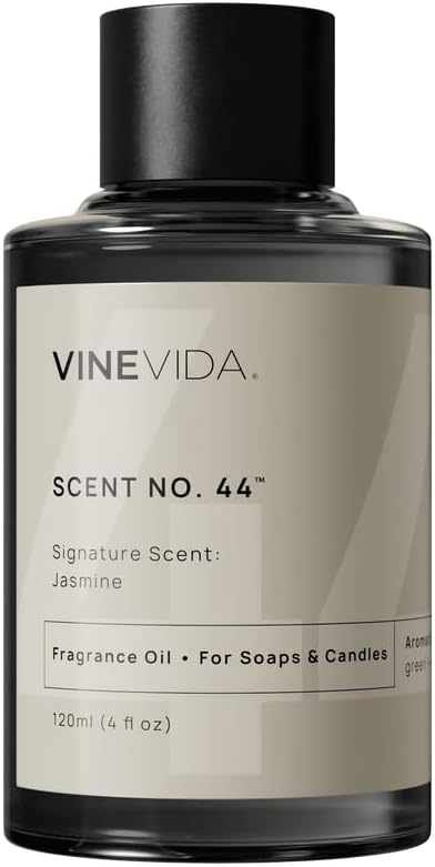 VINEVIDA [4oz] Jasmine Fragrance Oil for Candle Making and Soap Making - Premium Candle Scents for Soy Candles