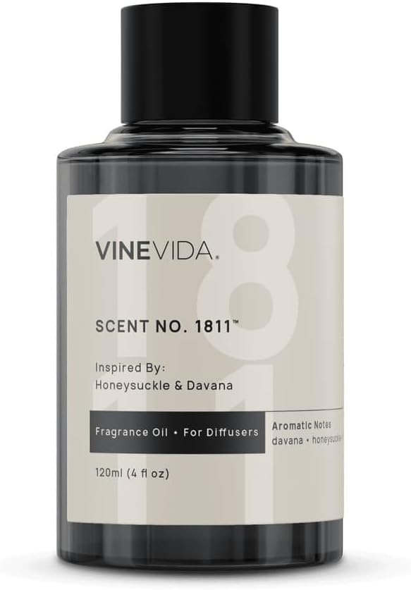 VINEVIDA [4 Oz] Inspired by: Honeysuckle & Davana; Diffuser Oil Refill | Premium Scent Diffuser Oil for Home | Non-Toxic Fragrance
