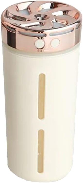 In-vehicle Air humidifier Portable 300ml Rechargeable Car Humidifier with Colorful LED Night Light, USB Plug-In, and Aroma Diffuser for Home Office (a)