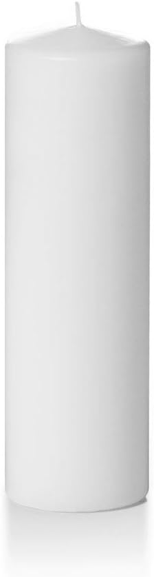 yummi 3" x 10" White Round Pillar Candles - 3 per Pack