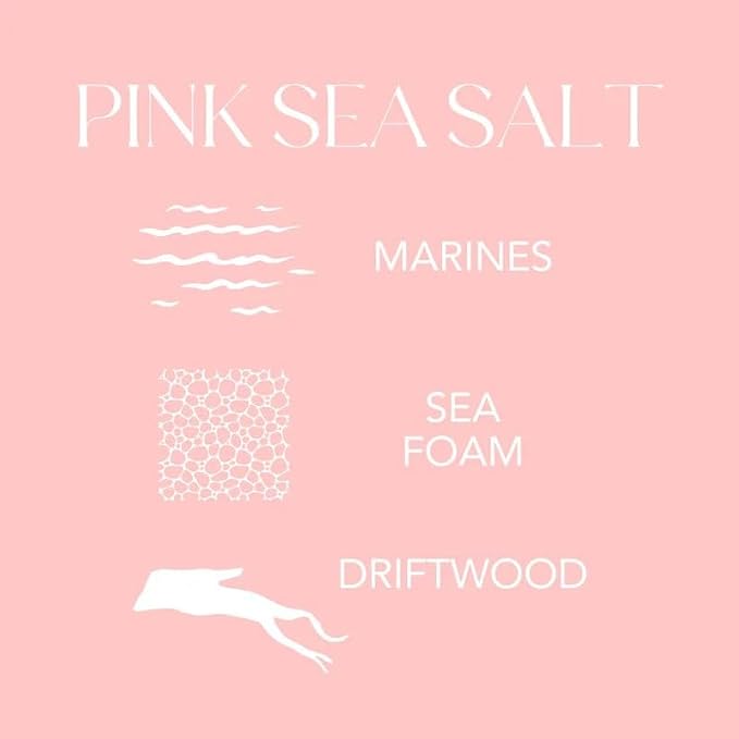 DW Home Pink Sea Salt Scented Candles, 9 oz Single Wick Medium Jar, Up to 33 Hour Burn Time, Strong Long Lasting Fresh Marine Coastal Fragrance, Perfect for Home & Housewarming Gifts