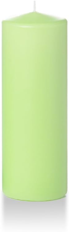 yummi 3" x 8" Mint Round Pillar Candles - 3 per Pack