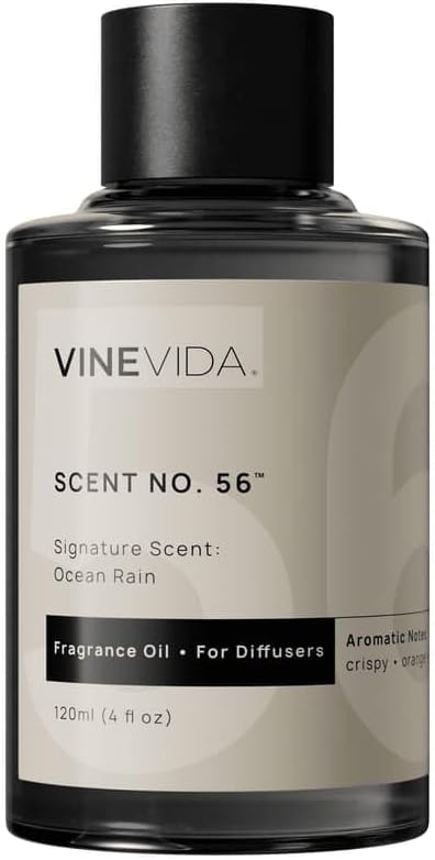 VINEVIDA [4 Fl Oz] Ocean Rain Fragrance Oil for Cold Air Diffusers, Essential Oils for Diffuser Oil Refill & Air Freshener Room Spray