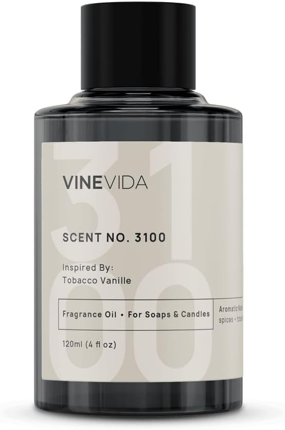 VINEVIDA [4oz] (Our Version of) Tobacco Vanille Fragrance Oil for Soap & Candle Making, Perfume Oils, Scents for Soy Candles, Diffusers, Bath Bomb, Linen Spray, Lotions
