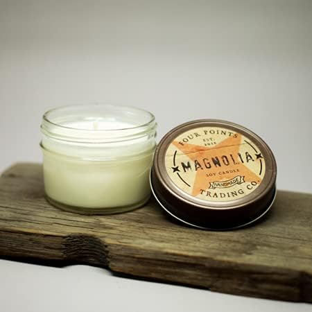 Magnolia 4 Oz Scented Soy Aromatherapy Candle w/Jar