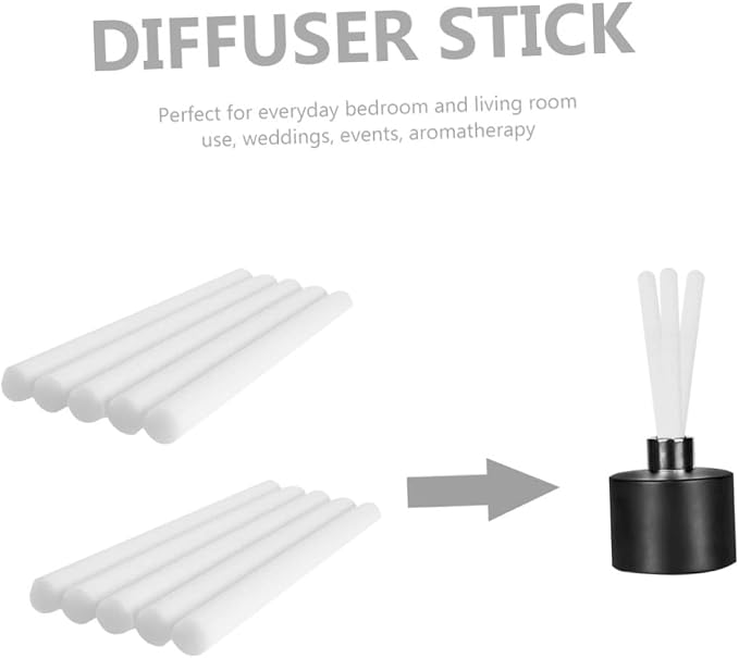 Aromatherapy Diffuser Sticks 4.84In Absorbent Cotton Wicks Essential Oil Aroma Rods for Home Fragrance Meditation Events Bathroom Use