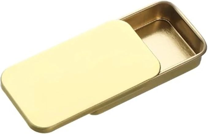 30PCS Tinplate Box Slide Lid Push Pull Box Drawer Balm Box Portable Box Mini Aromatherapy Jar Candy Small Iron Box Gift Box(Gold)