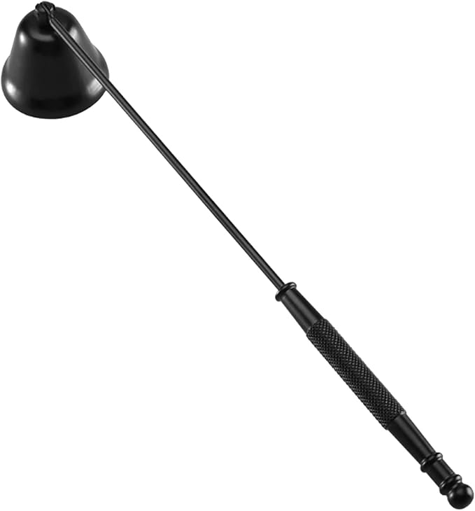 Candle Snuffer, Candle Snuffers Wick Snuffer, Candle Accessory, Extinguish Candle Flame Safely with Long Handle Putting Out Fire, Candle Extinguisher Tool (Black)