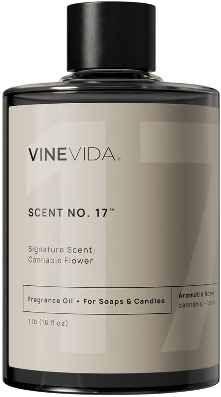 VINEVIDA [16oz] Cannabis Flower Fragrance Oil for Candle Making and Soap Making - Premium Candle Scents for Soy Candles