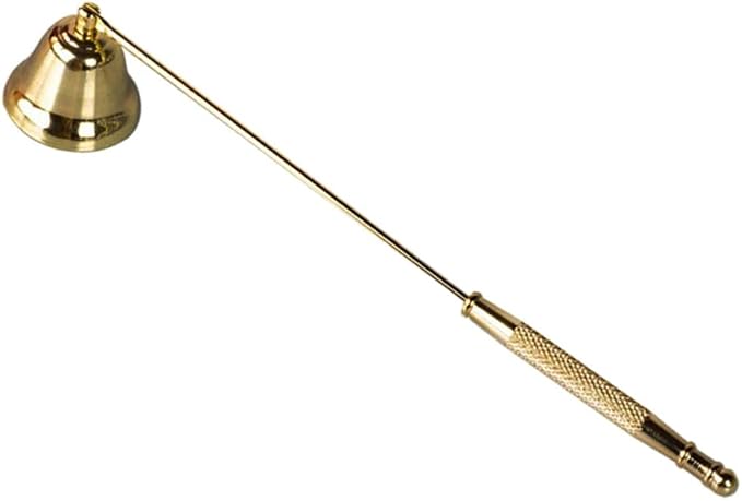 Tim&Lin Gold Candle Snuffer Accessory - Stainless Steel Polished Candle Extinguisher Snuffer Accessory with Long Handle - for Putting Out Extinguish Candle Wicks Flame