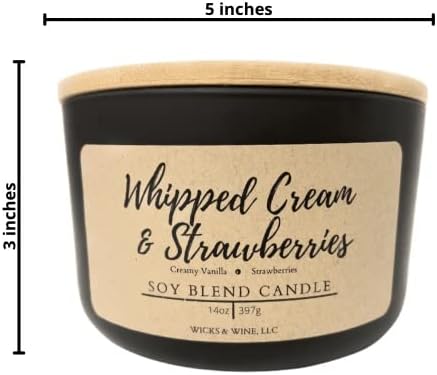 Wicks & Wine Candle (Whipped Cream & Strawberries)