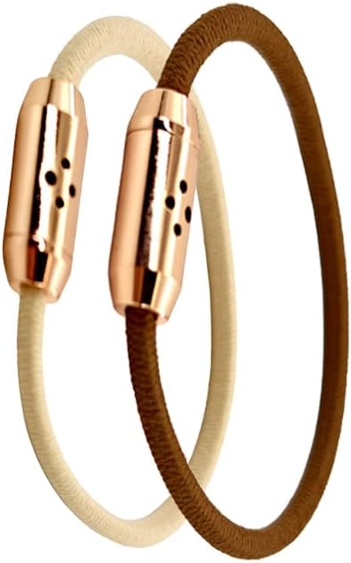 2-in-1 Aromatherapy Hair Tie & Bracelet — Essential Oil Diffuser with Refillable Brass Locket, 10 Cotton Wicks, Calming Relaxation Accessory for Office, Yoga & Evening Calm, Wellness Gift for Women (Multi-color Styles)