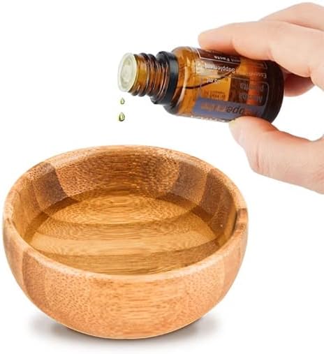 Facial Mask Bowl Set Bamboo Face Mask Essential Oil Aromatherapy Mixing Bowl DIY Clay Facemask Mixing Tool Kit with Stick Spatula