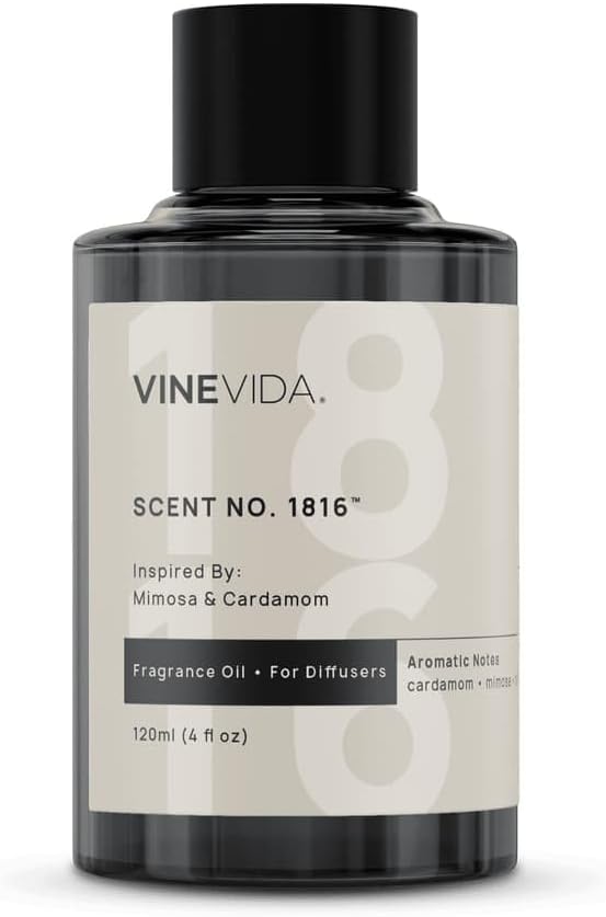 VINEVIDA [4 Oz] Inspired by: Mimosa & Cardamom; Diffuser Oil Refill | Premium Scent Diffuser Oil for Home | Non-Toxic Fragrance