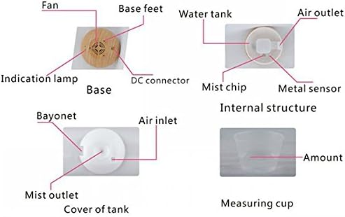 Ultrasonic Aromatherapy Diffuser for Essential Oils Air Atomizer, Light Wood-Grain
