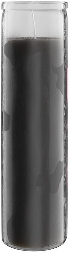 Simply Soson 2x8 inch Black Devotional Candles in Glass Jar - 1 Piece - 90 Hours – Prayer Candle - Tall Pillar Candles for Religious, Memorials, Party Decor