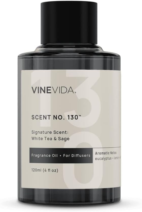 VINEVIDA [4 Oz] Inspired by: White Tea & Sage; Diffuser Oil Refill | Premium Scent Diffuser Oil for Home | Non-Toxic Fragrance