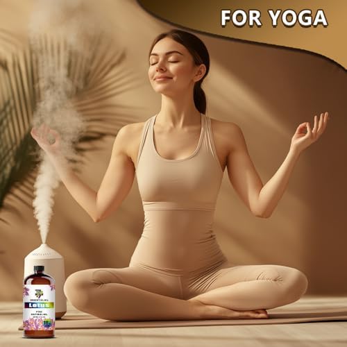 Lotus Essential Oil, Lotus Oils, for Diffuser, Meditation, Yoga, Massage, Humidifier, DIY Candles, Soap, Home, Office, Gift, Essential Oil, GV77ZF Lotus Fragrance Oil - 16 fl oz (480 ml)