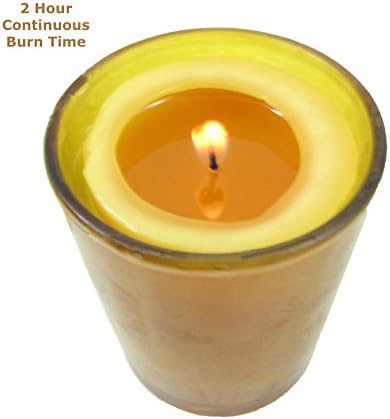 Beeswax Candle Works, Large 19-Hour Votives (Pack of 4) 100% USA Beeswax