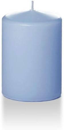 yummi 3" x 4" Periwinkle Blue Round Pillar Candles - 3 per Pack