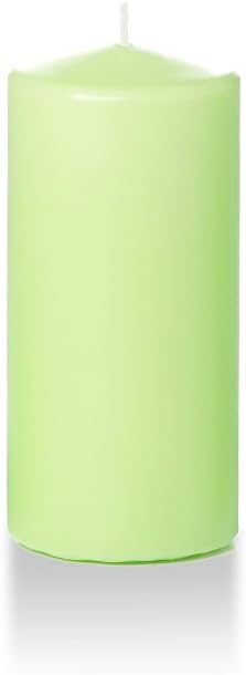 yummi 3" x 6" Mint Round Pillar Candles - 3 per Pack