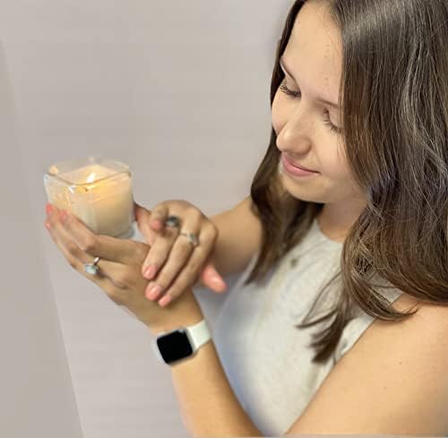 Lotion Candle - Moroccan Teakwood Scented Massage Candles for Self Care, 10 Oz. Soy Wax Candle with Essential Oil Blends, Coconut Oil, and Vitamin E, 55 Hour Burn Time
