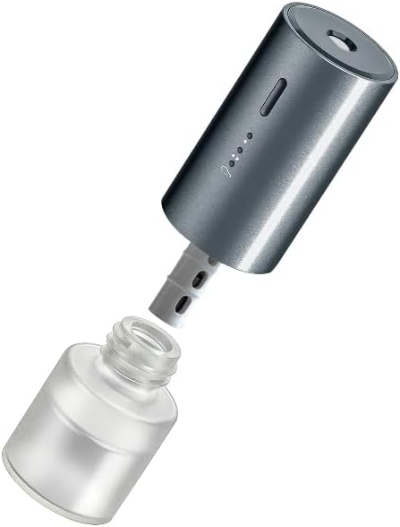 Car Essential Oil Diffuser -Blue Cologne Scent, USB Mini Aromatherapy Air Freshener with Vent Clip, Hanging Strap & 3M Pad, Portable Auto Diffuser for Car/Home/Office, Quiet & Waterless
