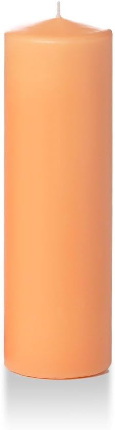 yummi 3" x 10" Peach Round Pillar Candles - 3 per Pack
