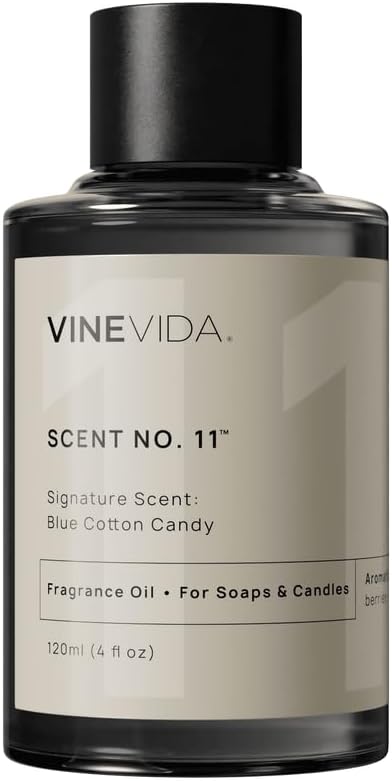 VINEVIDA [4oz] Blue Cotton Candy Fragrance Oil - USA Scents for Candle & Soap Making