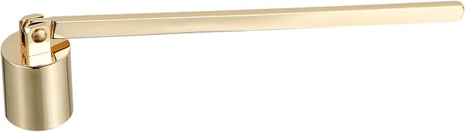 MAGICLULU Golden Candle Snuffer with Handle, Stainless Steel Wick Extinguisher for Scented Candles, Polished Gold Flame Put Out Tool for Christmas Holiday Party Home Decor, 6.6 Inch Design