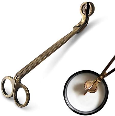 Candle Wick Trimmer, Candle Cutter Wick Clipper Cutter, Polished Stainless Steel Scissors Tool, Oil Lamp Candle Accessories for Scented Candles Lovers(Bronze)