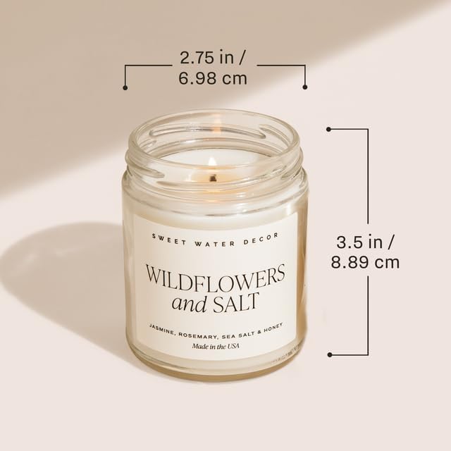 Sweet Water Decor Forever and Always Wedding Candle, Bridal Shower Gift, Scents; Pear, Jasmine, Vanilla, & Bergamot, Romantic Candle, 40 Hours Burn Time, Grey Delft Design 9oz Clear Jar with Gold Lid