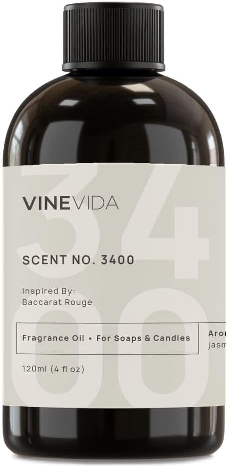 VINEVIDA [4oz] Scent No.3400 Fragrance Oil - Natural, USA-Made for Candle & Soap Making
