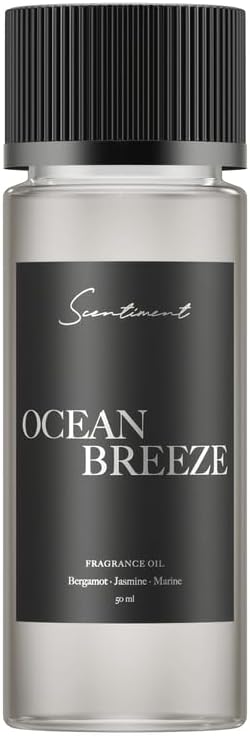 Scentiment Ocean Breeze Diffuser Oil - Premium Hotel Scent with Notes of Bergamot, Lemon, Jasmine with Marine & Amber Home Scent, Hotel Fragrance Oil Diffuser Refill - 1.69 fl oz (50 mL)