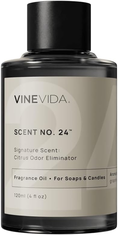 VINEVIDA [4oz] Citrus Odor Eliminator Fragrance Oil for Candle Making Scents for Soap Making, Perfume Oils, Soy Candles, Home, Pet Odor, Oil Diffusers, Reed Diffusers, Room Sprays, Linen Sprays