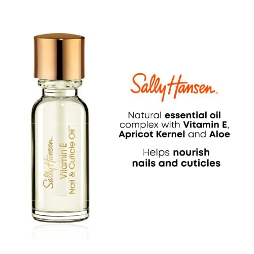 Sally Hansen Nail Treatment Vitamin E Nail & Cuticle Oil™ | Enriched with Natural Essential Oils & Vitamin E | Deeply Nourishes & Conditions Dry Nails & Cuticles