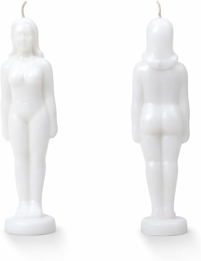 Female Body Candle – Sensual Goddess Figure Candle for Love, Attraction, Rituals & Spiritual Use – Decorative & Gift (Multiple Colors) (White)