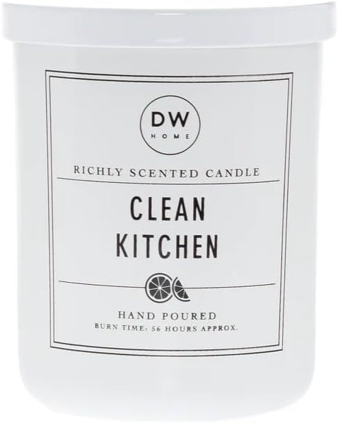 DW Home Clean Kitchen Scented Candle for Home, 15 oz, Large Double Wick Candle Jar, Up to 56H Burn Time, Luxury Scented Candle for Relaxation, Gifting, Home Décor